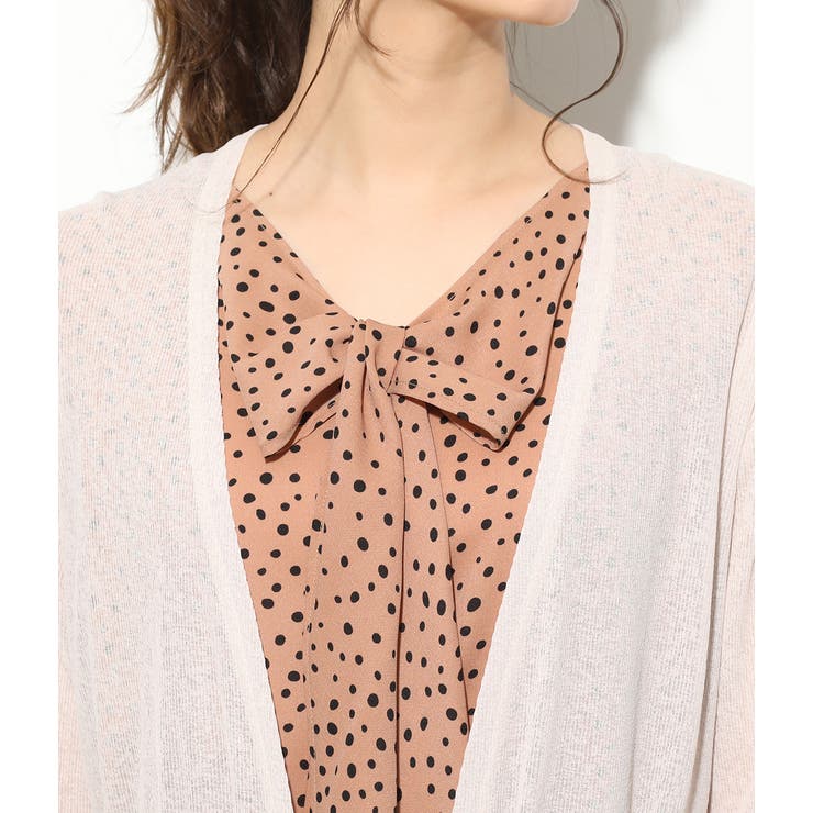 ベルト付きテレコガウンカーディガン | VIS  | 詳細画像4 