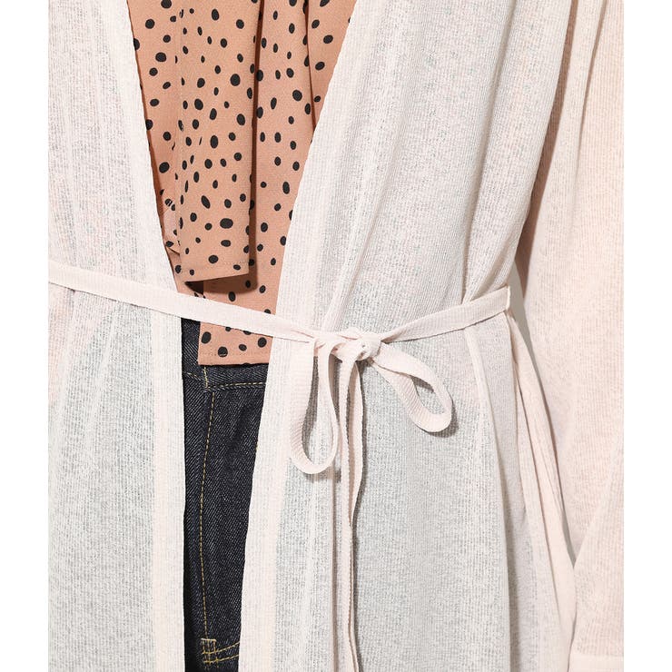 ベルト付きテレコガウンカーディガン | VIS  | 詳細画像6 