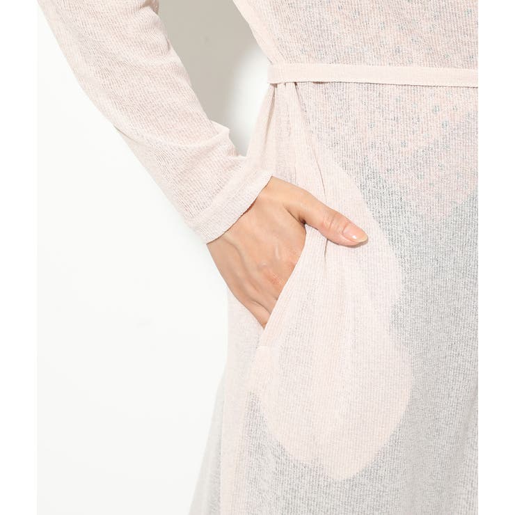 ベルト付きテレコガウンカーディガン | VIS  | 詳細画像7 