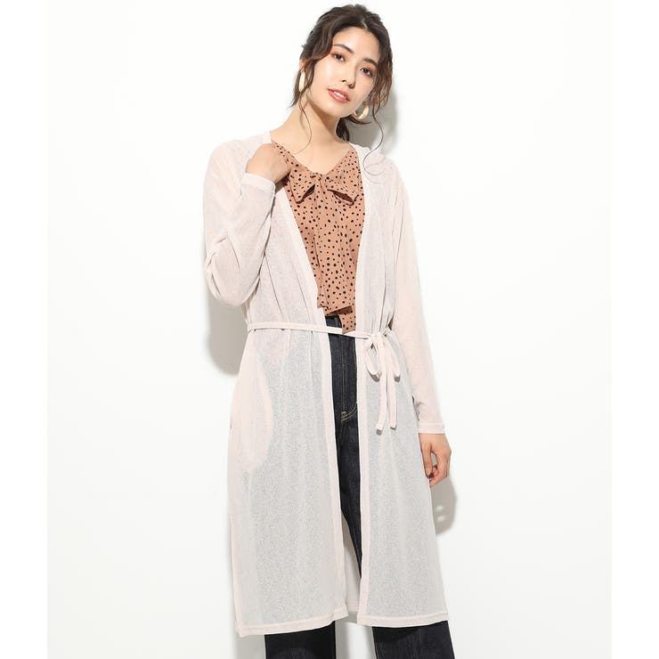 ベルト付きテレコガウンカーディガン | VIS  | 詳細画像9 