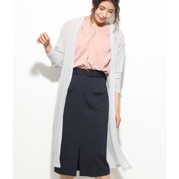 グレー(07) | ベルト付きテレコガウンカーディガン | VIS 