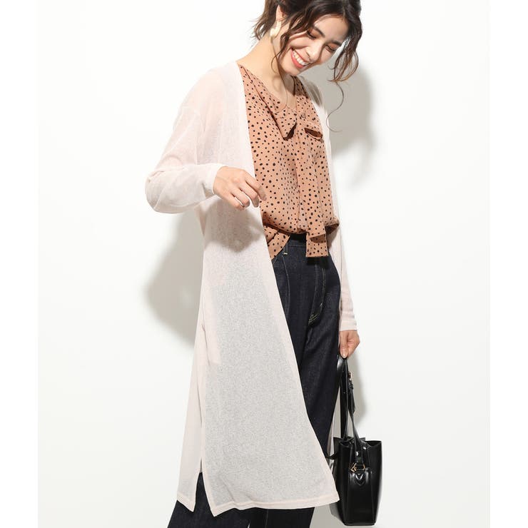 ベージュ(27) | ベルト付きテレコガウンカーディガン | VIS 