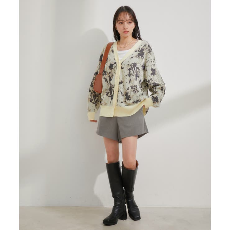 【SALE／37%OFF】 ラメジャガード花柄カーディガン[品番：VISW0041909]｜VIS トップス