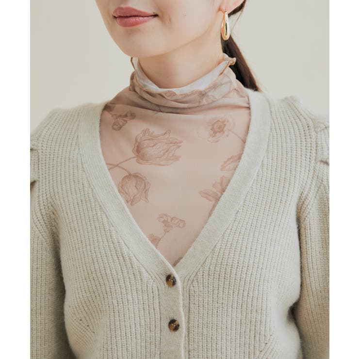 パワショルボリュームスリーブ片畦Vネックカーディガン | VIS  | 詳細画像11 