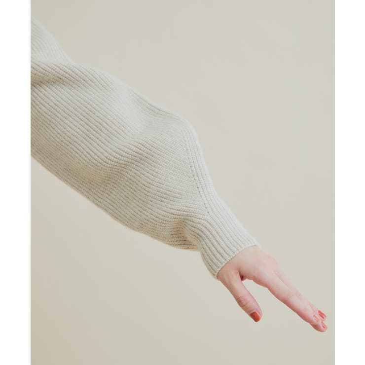 パワショルボリュームスリーブ片畦Vネックカーディガン | VIS  | 詳細画像13 