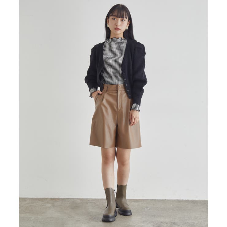 パワショルボリュームスリーブ片畦Vネックカーディガン | VIS  | 詳細画像17 