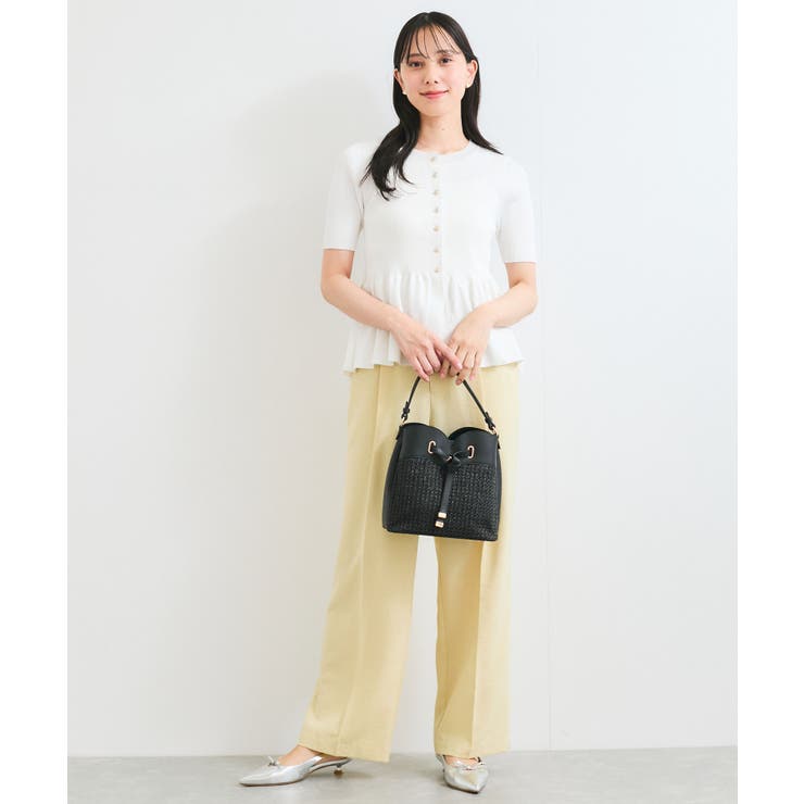 【アンチピリング】ペプラムハーフスリーブニットカーディガン | VIS  | 詳細画像7 