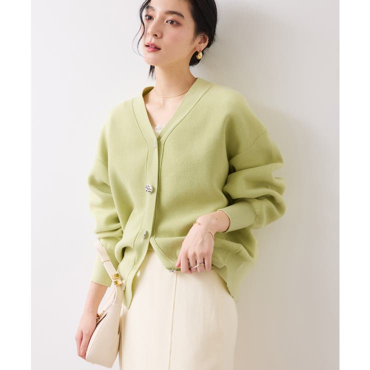 釦アクセントコクーンカーディガン | VIS  | 詳細画像1 