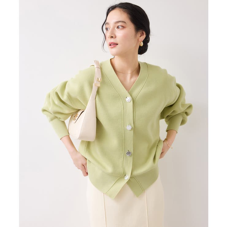 釦アクセントコクーンカーディガン | VIS  | 詳細画像17 