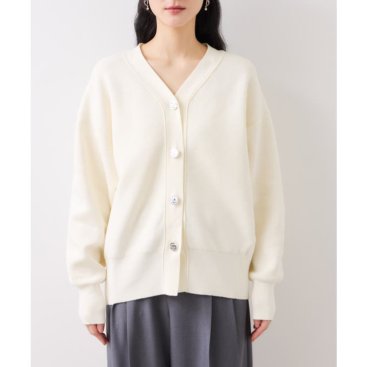 釦アクセントコクーンカーディガン | VIS  | 詳細画像19 