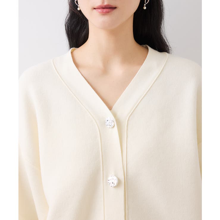 釦アクセントコクーンカーディガン | VIS  | 詳細画像22 