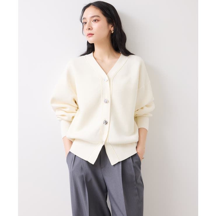釦アクセントコクーンカーディガン | VIS  | 詳細画像4 