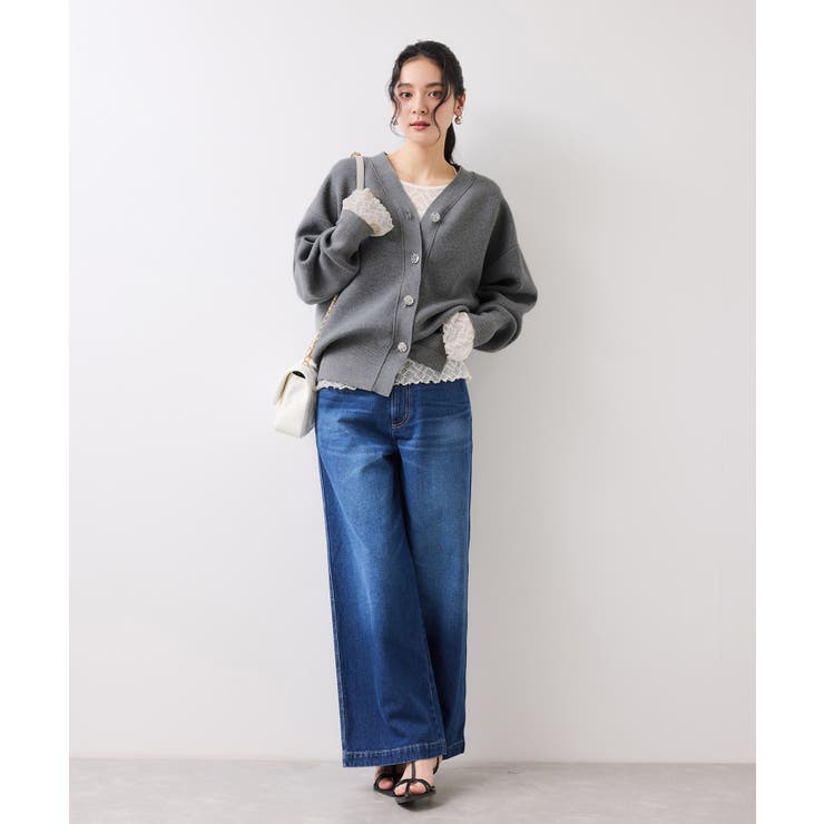 釦アクセントコクーンカーディガン | VIS  | 詳細画像8 