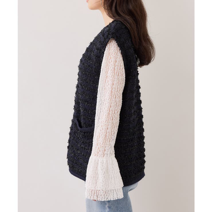 ツイードニットベスト/イージーケア | VIS  | 詳細画像16 