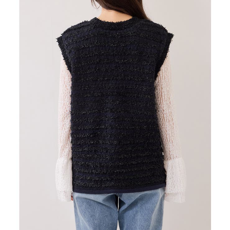 ツイードニットベスト/イージーケア | VIS  | 詳細画像17 