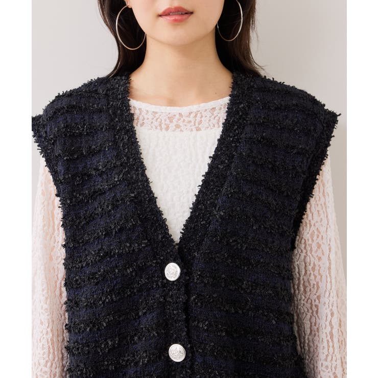 ツイードニットベスト/イージーケア | VIS  | 詳細画像18 