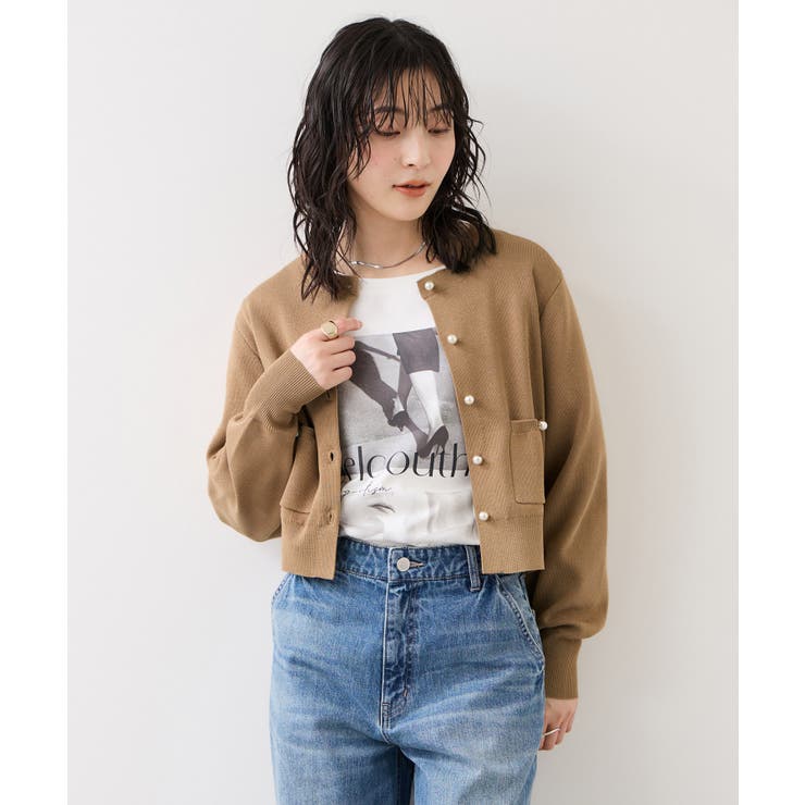 パールボタンカーディガン | VIS  | 詳細画像22 