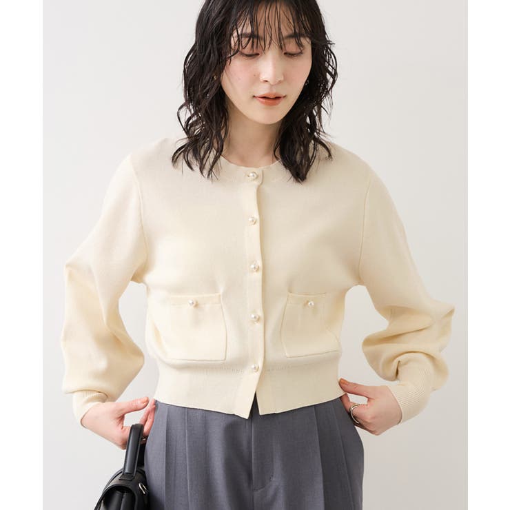 パールボタンカーディガン | VIS  | 詳細画像4 