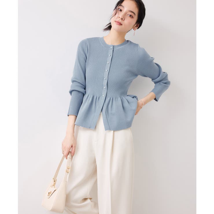 【美得】ペプラムニットカーディガン/イージーケア | VIS  | 詳細画像10 