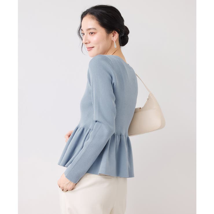 【美得】ペプラムニットカーディガン/イージーケア | VIS  | 詳細画像11 