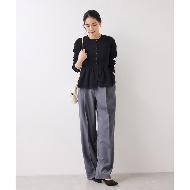 【美得】ペプラムニットカーディガン/イージーケア | VIS  | 詳細画像12 