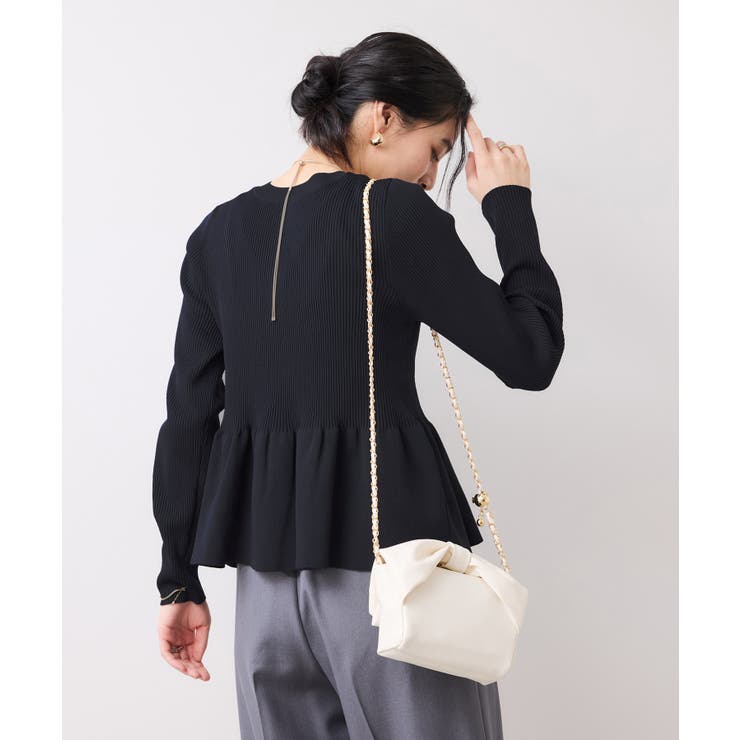 【美得】ペプラムニットカーディガン/イージーケア | VIS  | 詳細画像15 