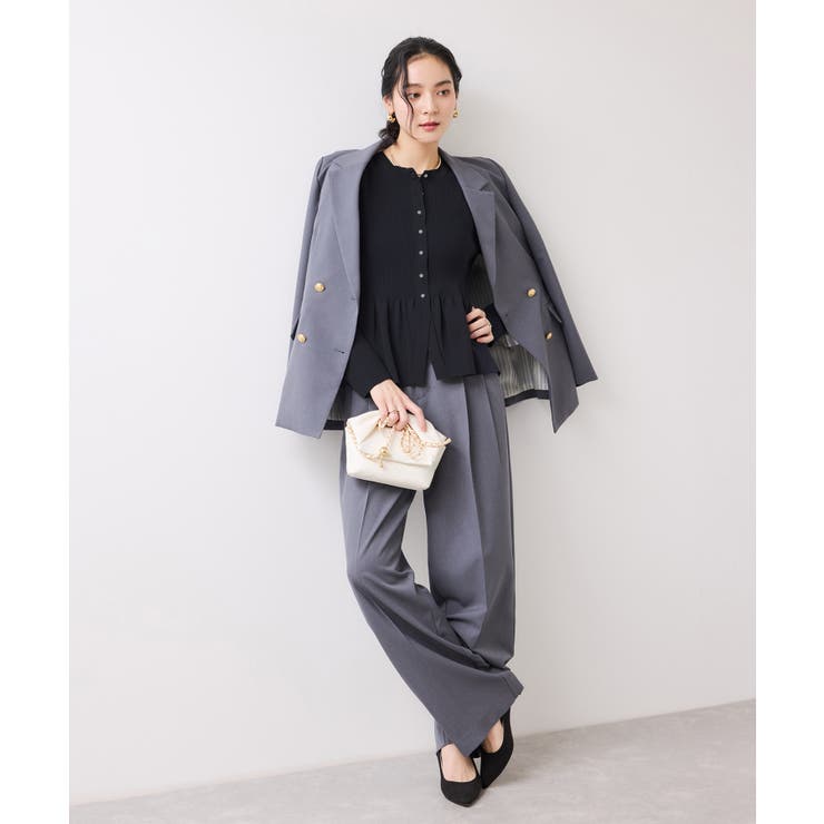 【美得】ペプラムニットカーディガン/イージーケア | VIS  | 詳細画像16 