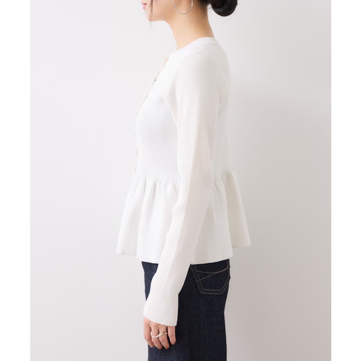 【美得】ペプラムニットカーディガン/イージーケア | VIS  | 詳細画像19 