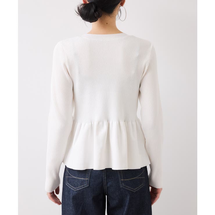 【美得】ペプラムニットカーディガン/イージーケア | VIS  | 詳細画像20 