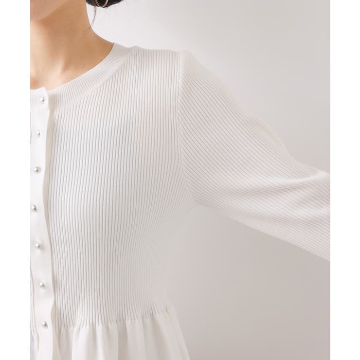 【美得】ペプラムニットカーディガン/イージーケア | VIS  | 詳細画像22 