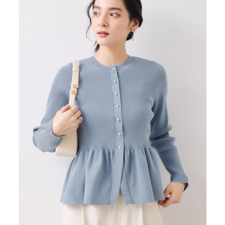 【美得】ペプラムニットカーディガン/イージーケア | VIS  | 詳細画像8 