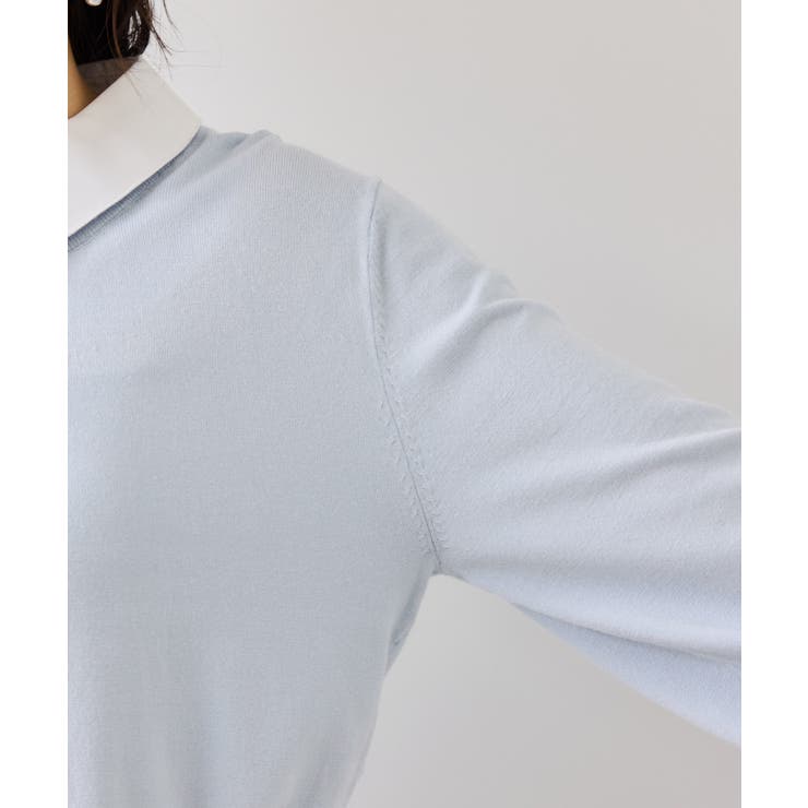 レースカフスドッキングニットカーディガン | VIS  | 詳細画像28 