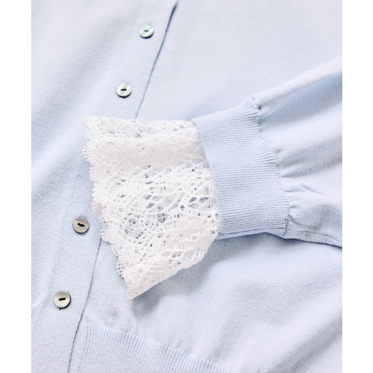 レースカフスドッキングニットカーディガン | VIS  | 詳細画像31 