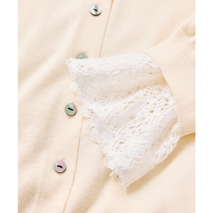 レースカフスドッキングニットカーディガン | VIS  | 詳細画像32 