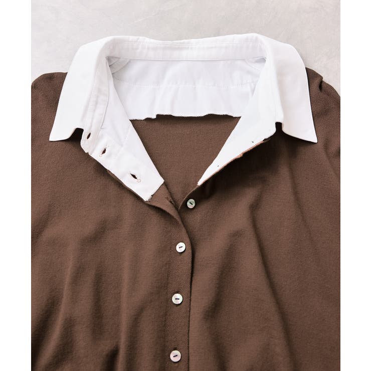 レースカフスドッキングニットカーディガン | VIS  | 詳細画像35 