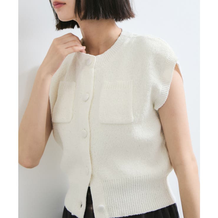 くるみ釦ニットトップスカーデ/洗える | VIS  | 詳細画像15 