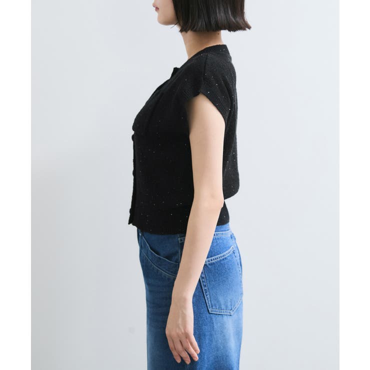 くるみ釦ニットトップスカーデ/洗える | VIS  | 詳細画像17 