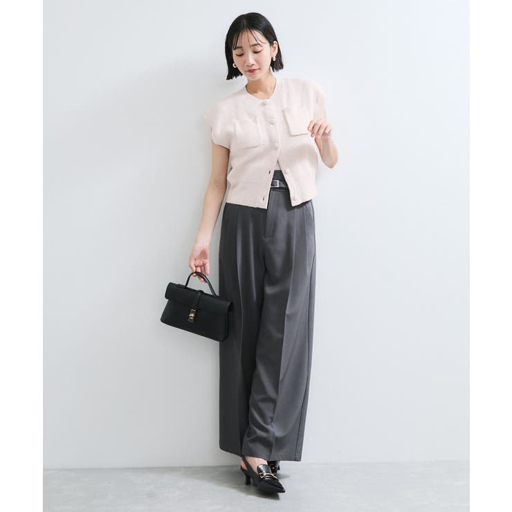 くるみ釦ニットトップスカーデ/洗える | VIS  | 詳細画像5 