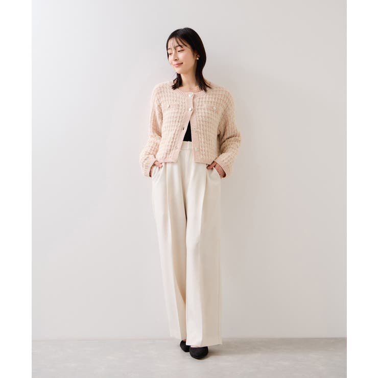 ファンシーツイードメタルボタンカーディガン | VIS  | 詳細画像2 