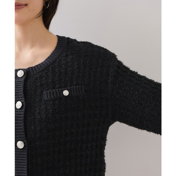 ファンシーツイードメタルボタンカーディガン | VIS  | 詳細画像23 