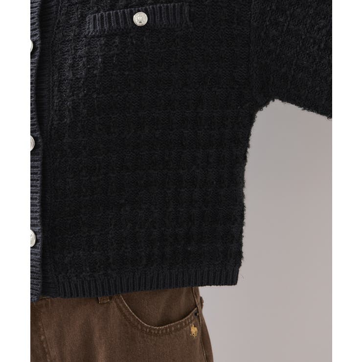 ファンシーツイードメタルボタンカーディガン | VIS  | 詳細画像24 