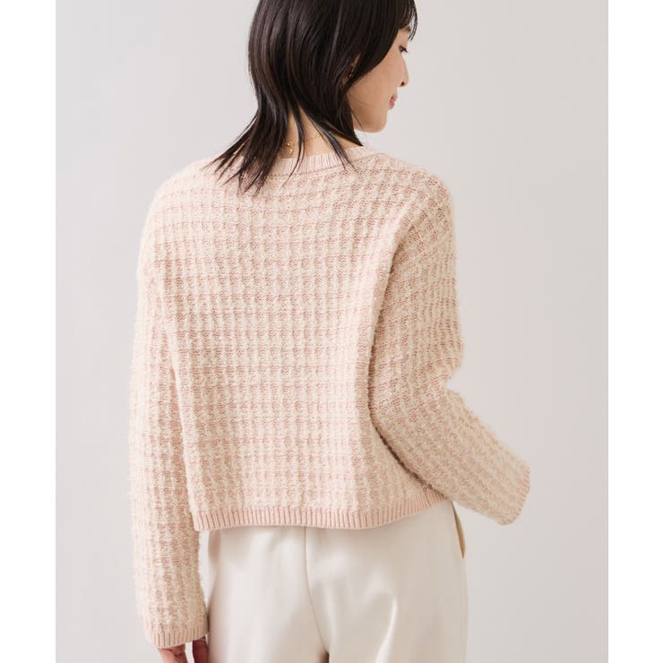 ファンシーツイードメタルボタンカーディガン | VIS  | 詳細画像5 