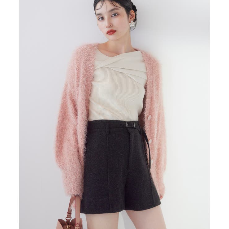 ポップコーンヤーンラメフェザーニットカーディガン/WEB限定FSサイズ | VIS  | 詳細画像1 