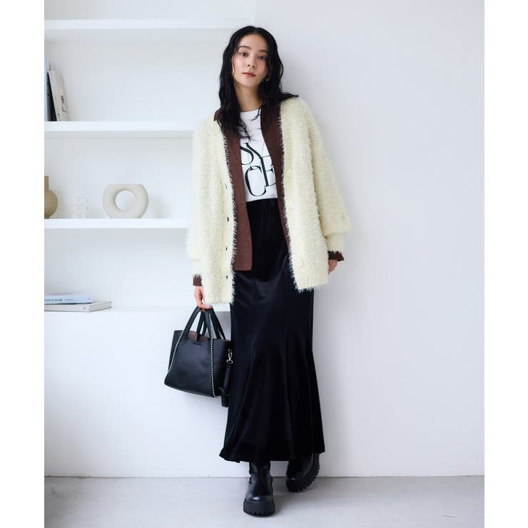 ポップコーンヤーンラメフェザーニットカーディガン/WEB限定FSサイズ | VIS  | 詳細画像16 