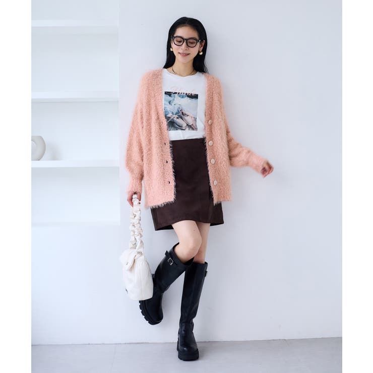 ポップコーンヤーンラメフェザーニットカーディガン/WEB限定FSサイズ | VIS  | 詳細画像2 