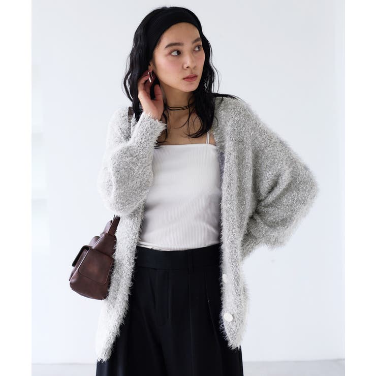 ポップコーンヤーンラメフェザーニットカーディガン/WEB限定FSサイズ | VIS  | 詳細画像23 