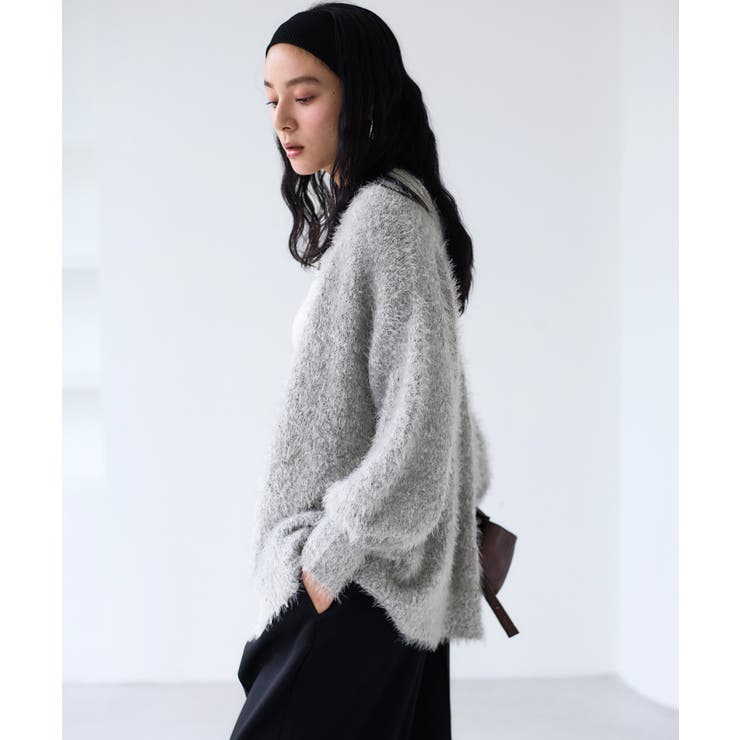 ポップコーンヤーンラメフェザーニットカーディガン/WEB限定FSサイズ | VIS  | 詳細画像24 