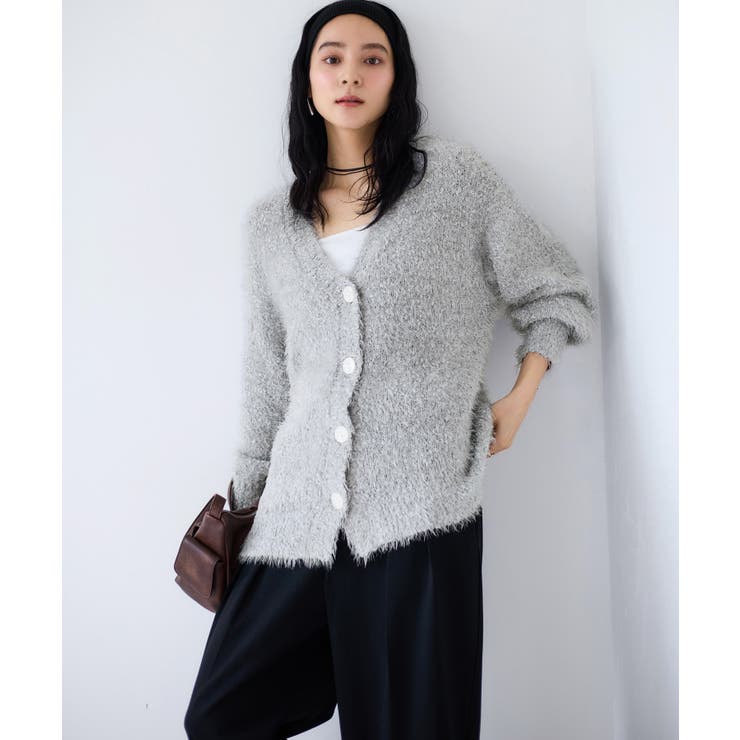 ポップコーンヤーンラメフェザーニットカーディガン/WEB限定FSサイズ | VIS  | 詳細画像25 