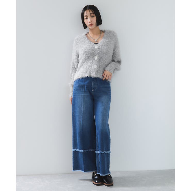 ポップコーンヤーンラメフェザーニットカーディガン/WEB限定FSサイズ | VIS  | 詳細画像26 