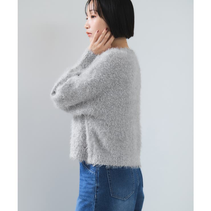 ポップコーンヤーンラメフェザーニットカーディガン/WEB限定FSサイズ | VIS  | 詳細画像29 